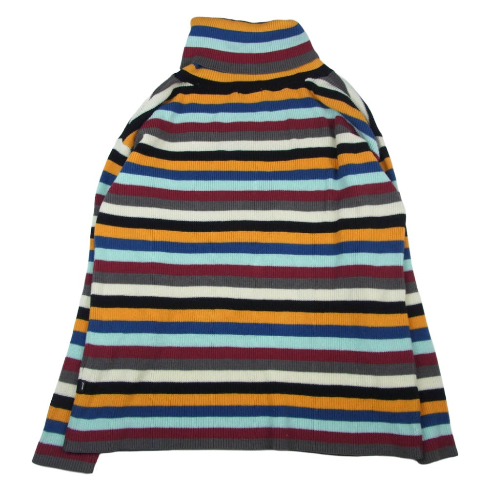 グラム Fifties Border Turtle Neck Knit ボーダー タートルネック 長袖 ニット セーター マルチカラー系 L【中古】