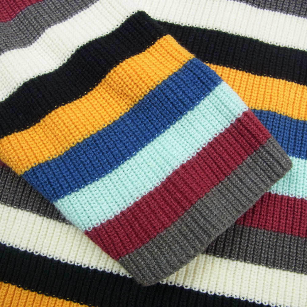 グラム Fifties Border Turtle Neck Knit ボーダー タートルネック 長袖 ニット セーター マルチカラー系 L【中古】