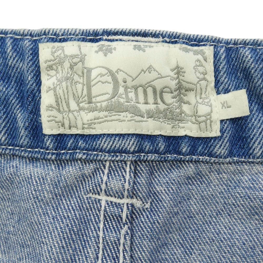 ダイム ライトウォッシュ バギー ジーンズ デニムパンツ インディゴブルー系 XL【中古】