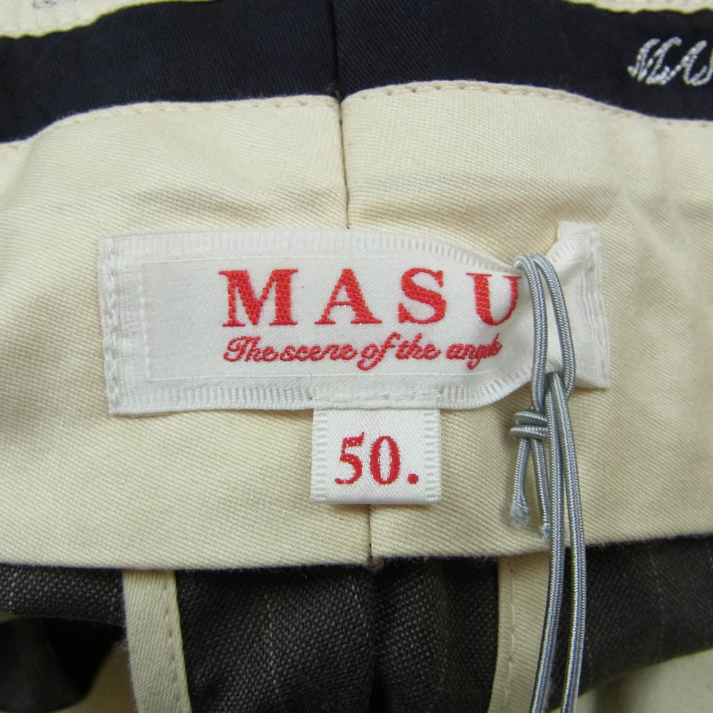 エムエーエスユー 26SS M26U6PL001 RED ANGEL WIDE TROUSERS ワイド トラウザー スラックス パンツ ブラウン系 50【新古品】【未使用】【中古】