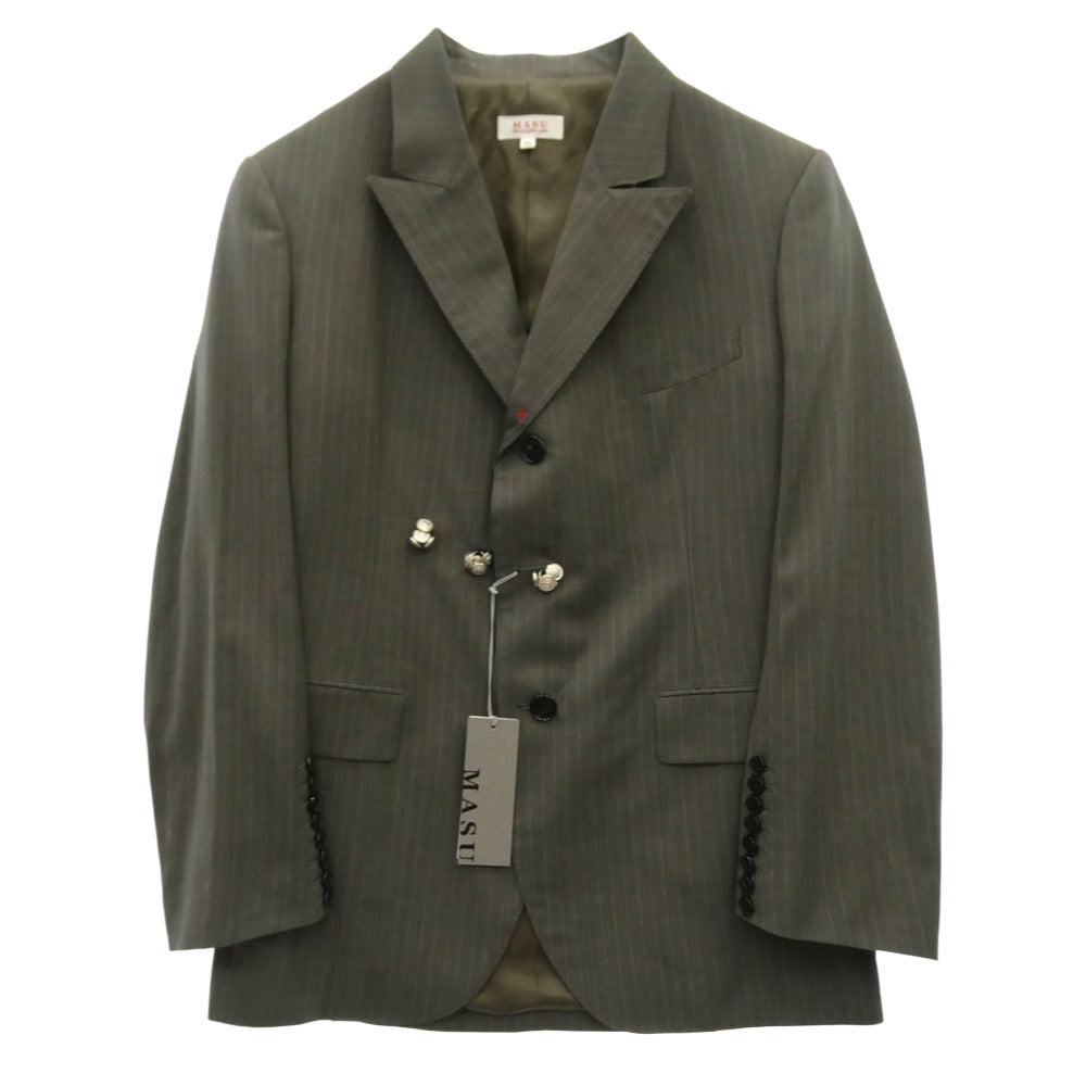 エムエーエスユー 26SS M26U6JK001 RED BAR TACK TAILORED JACKET テーラードジャケット グレー系 50【新古品】【未使用】【中古】