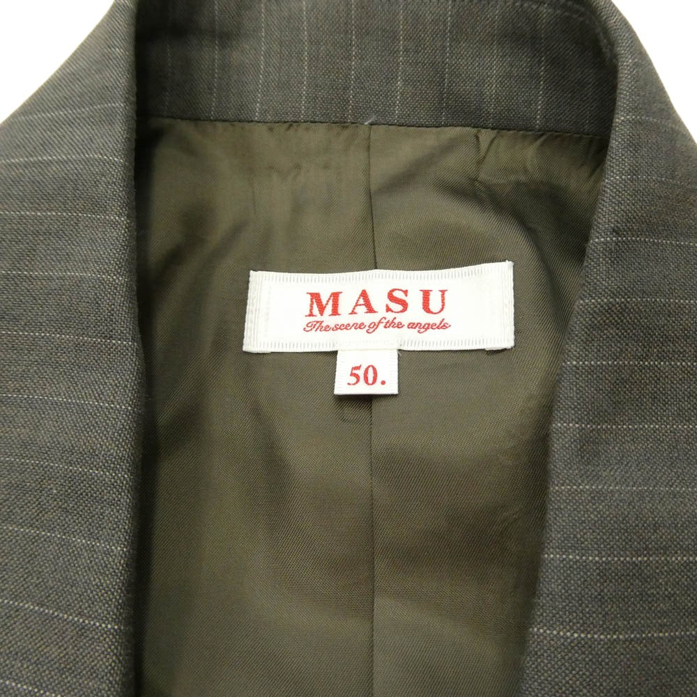 エムエーエスユー 26SS M26U6JK001 RED BAR TACK TAILORED JACKET テーラードジャケット グレー系 50【新古品】【未使用】【中古】
