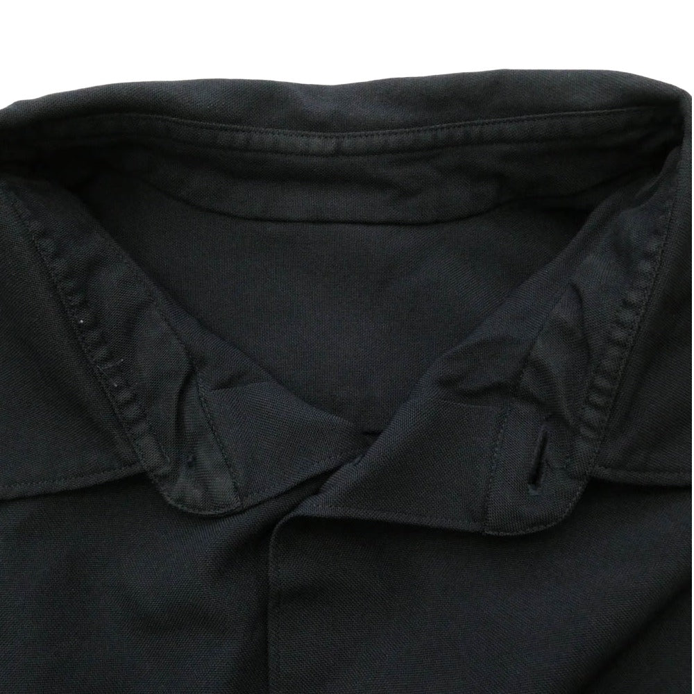 COMME des GARCONS HOMME PLUS コムデギャルソンオムプリュス PT-B041 AD2017 エステル 長袖 ロング シャツ ブラック系 XS【中古】