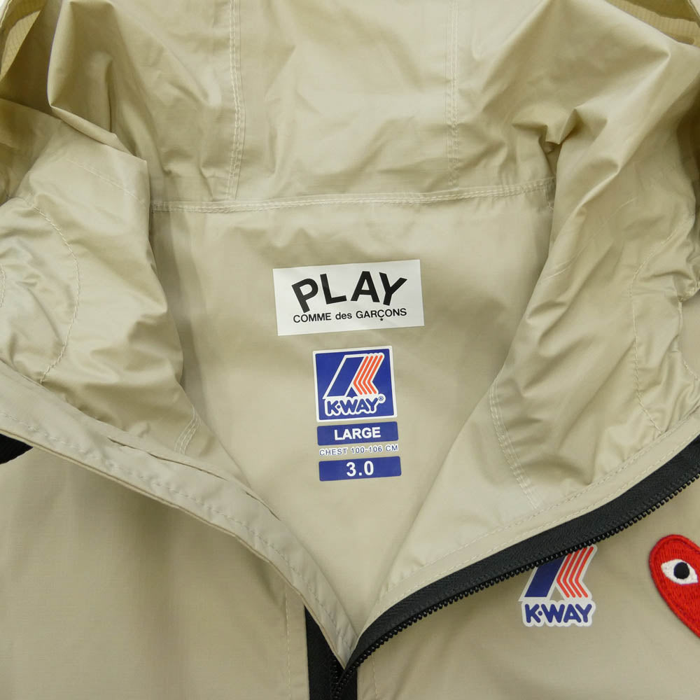 PLAY COMME des GARCONS プレイコムデギャルソン K-WAY ケーウェイ アノラック ジャケット ブルゾン グレー系 L【中古】
