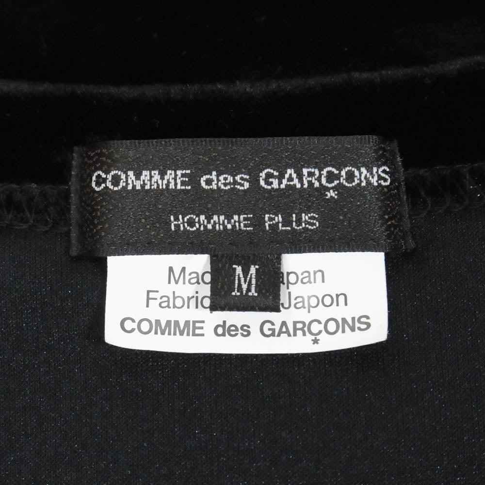 COMME des GARCONS HOMME PLUS コムデギャルソンオムプリュス 25SS PO-T028 へロア メッシュ 切替 チュール レイヤード 半袖 Tシャツ カットソー ブラック系 ピンク系 M【中古】