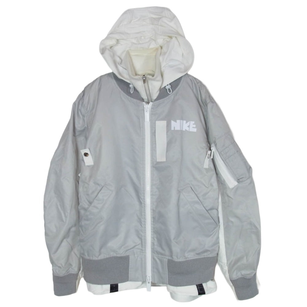 Sacai サカイ NIKE ナイキ CZ4678-097 × NIKE AS Womens NRG LAYERED JKT レイヤード ドッキング ブルゾン ジャケット グレー系 M【中古】