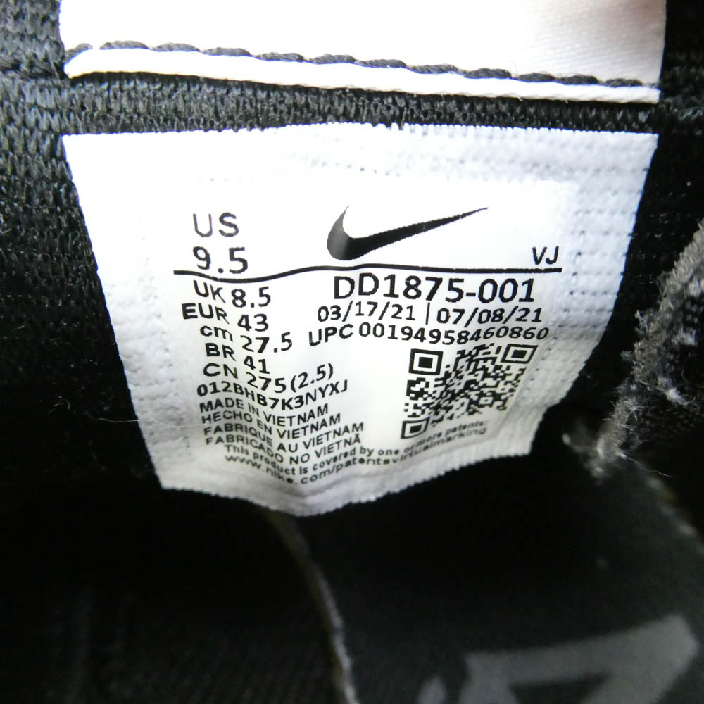 NIKE ナイキ Sacai サカイ DD1875-001 × Sacai Vapor Waffle ヴェイパーワッフル スニーカー ブラック系 27.5cm【中古】