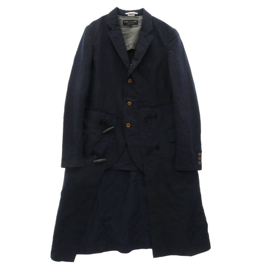COMME des GARCONS HOMME PLUS コムデギャルソンオムプリュス 13AW PL-J036 エステル縮絨 ポリ縮 ロング ジャケット ブラック系 M【中古】