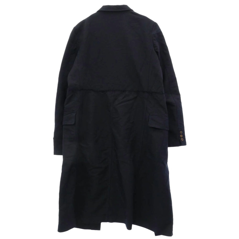 COMME des GARCONS HOMME PLUS コムデギャルソンオムプリュス 13AW PL-J036 エステル縮絨 ポリ縮 ロング ジャケット ブラック系 M【中古】