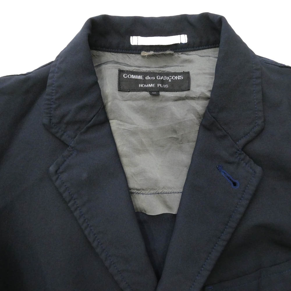 COMME des GARCONS HOMME PLUS コムデギャルソンオムプリュス 13AW PL-J036 エステル縮絨 ポリ縮 ロング ジャケット ブラック系 M【中古】