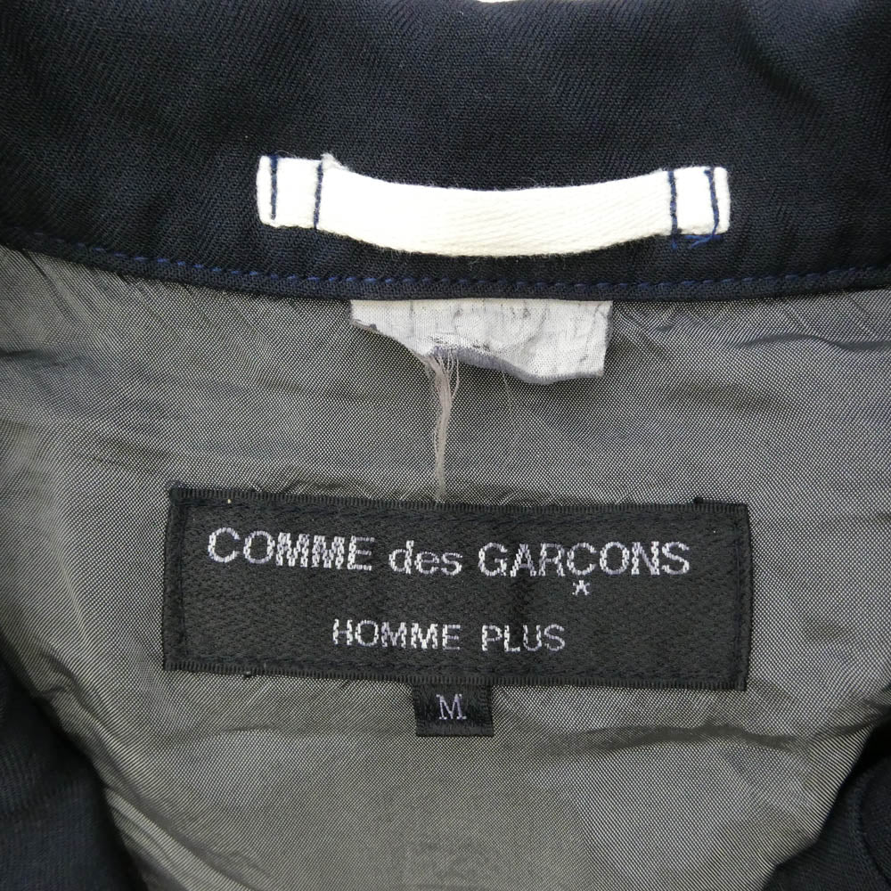 COMME des GARCONS HOMME PLUS コムデギャルソンオムプリュス 13AW PL-J036 エステル縮絨 ポリ縮 ロング ジャケット ブラック系 M【中古】