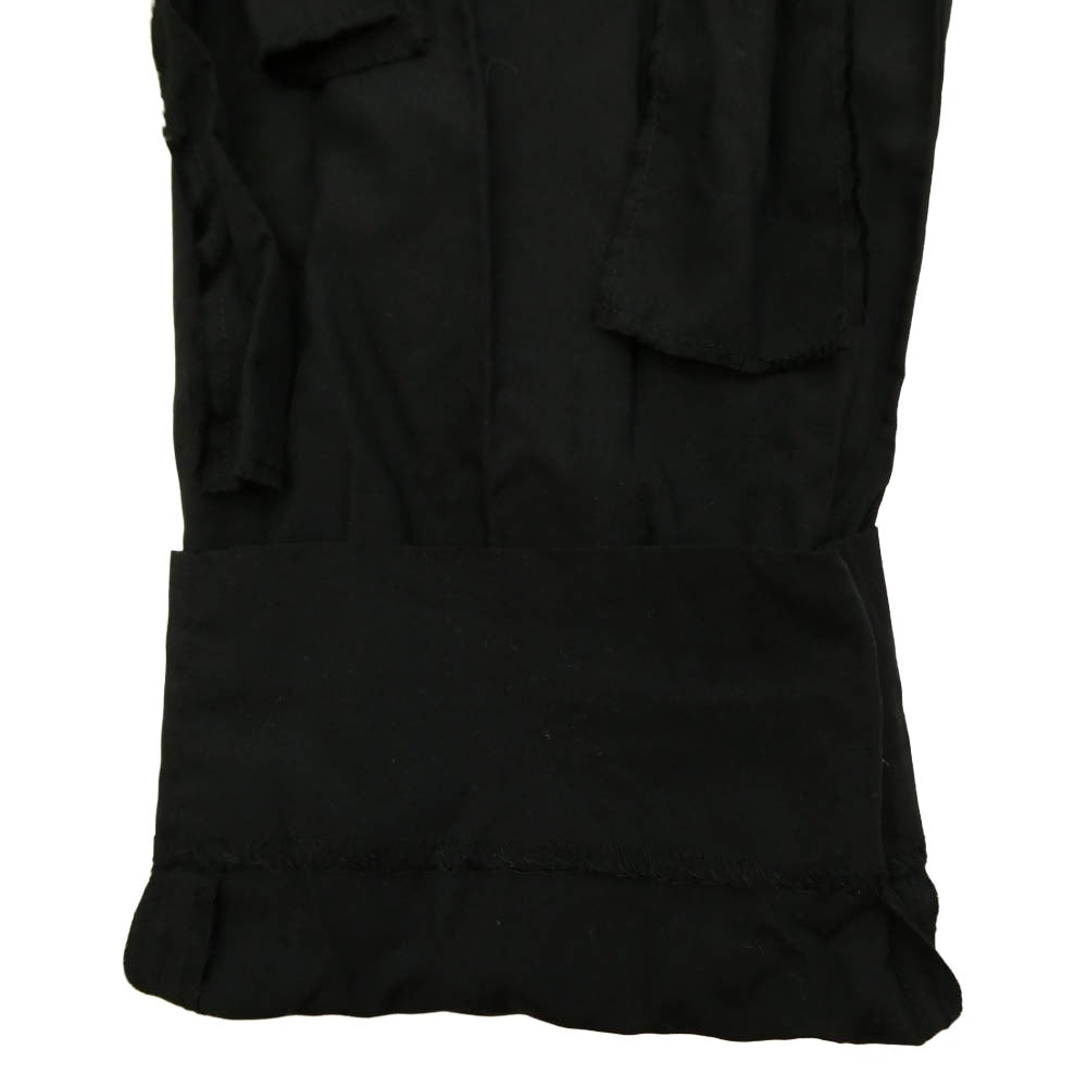 COMME des GARCONS HOMME PLUS コムデギャルソンオムプリュス 19SS PC-P043 短冊 レイヤード 製品染め パンツ ブラック系 S【中古】