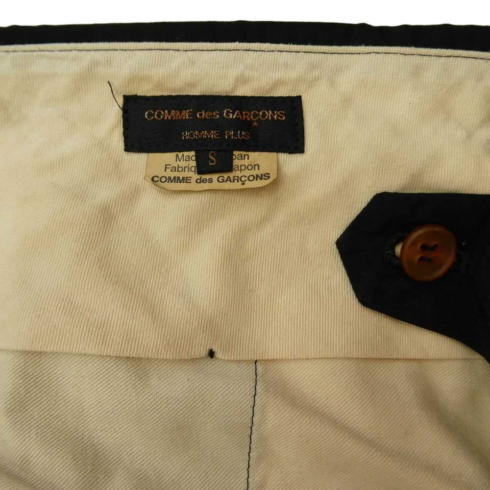 COMME des GARCONS HOMME PLUS コムデギャルソンオムプリュス 19SS PC-P043 短冊 レイヤード 製品染め パンツ ブラック系 S【中古】