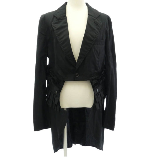 COMME des GARCONS HOMME PLUS コムデギャルソンオムプリュス 20ss PE-J075 フリル切替 燕尾 ジャケット ブラック系 M【中古】