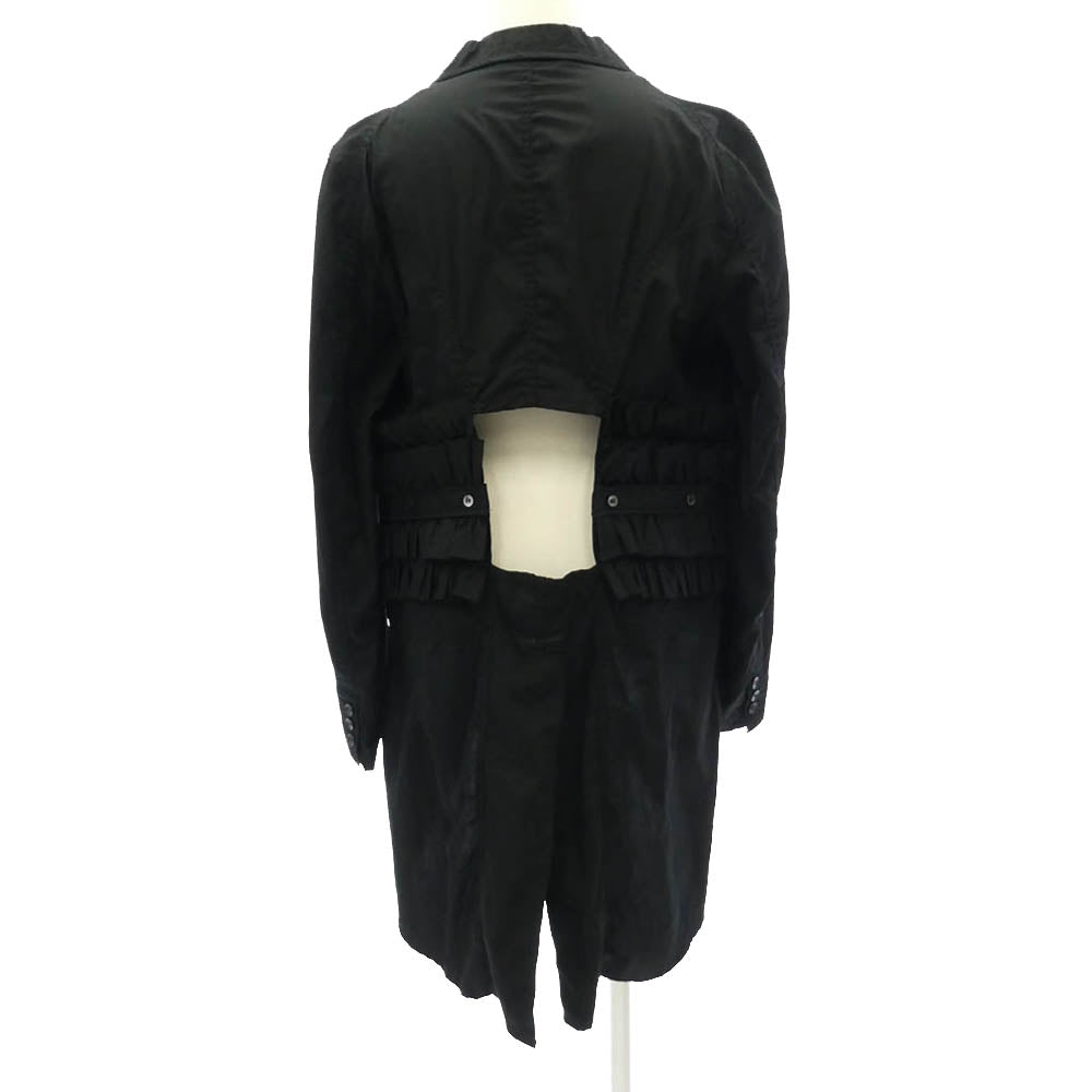 COMME des GARCONS HOMME PLUS コムデギャルソンオムプリュス 20ss PE-J075 フリル切替 燕尾 ジャケット ブラック系 M【中古】