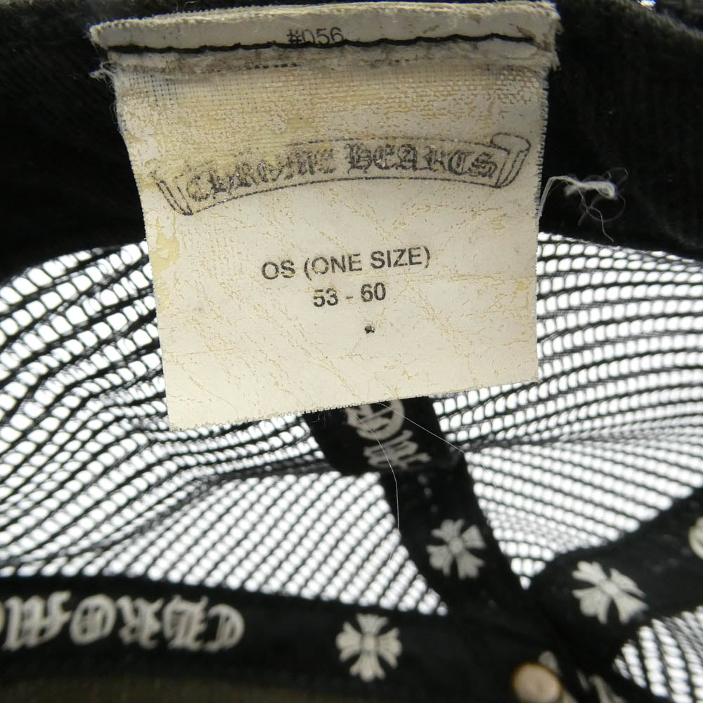 CHROME HEARTS クロムハーツ（原本無） CH TRUCKER CAP CHパッチ メッシュ トラッカーキャップ 帽子 ブラック系 OS 53-60【中古】