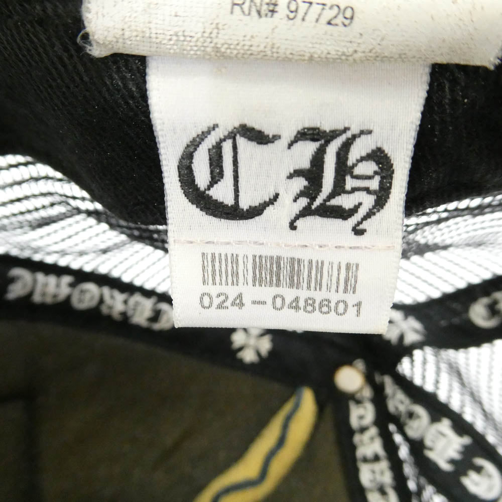CHROME HEARTS クロムハーツ（原本無） CH TRUCKER CAP CHパッチ メッシュ トラッカーキャップ 帽子 ブラック系 OS 53-60【中古】