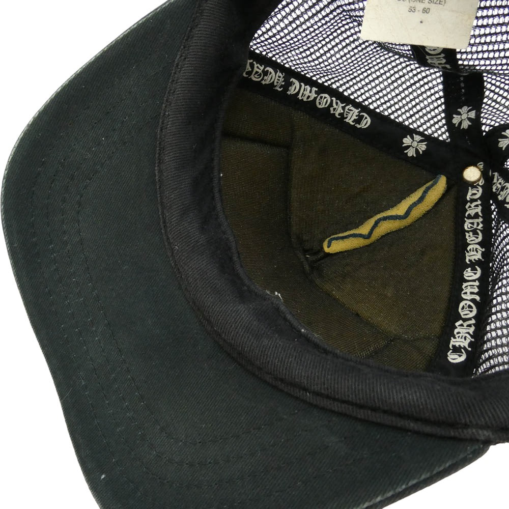 CHROME HEARTS クロムハーツ（原本無） CH TRUCKER CAP CHパッチ メッシュ トラッカーキャップ 帽子 ブラック系 OS 53-60【中古】