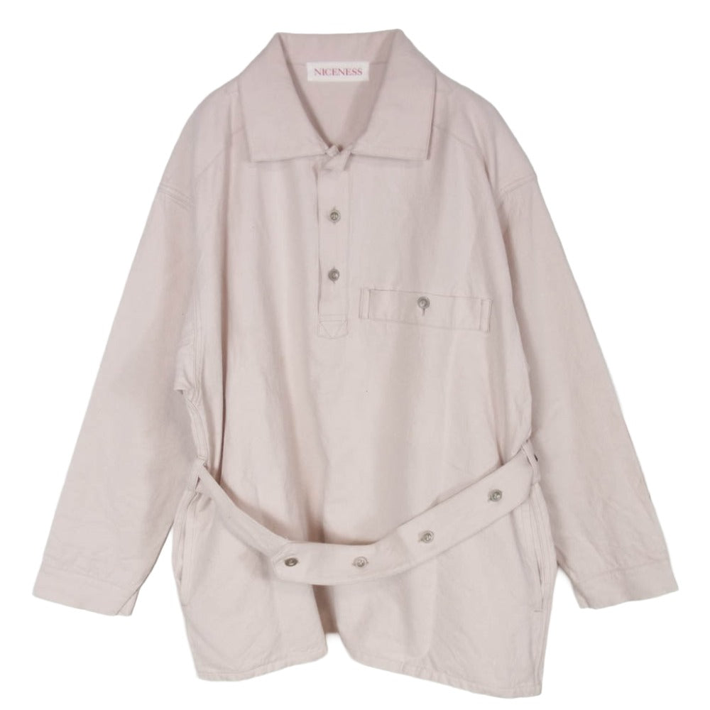 ナイスネス 22SS WILDE プルオーバー 長袖 シャツ ピンク系 M【中古】
