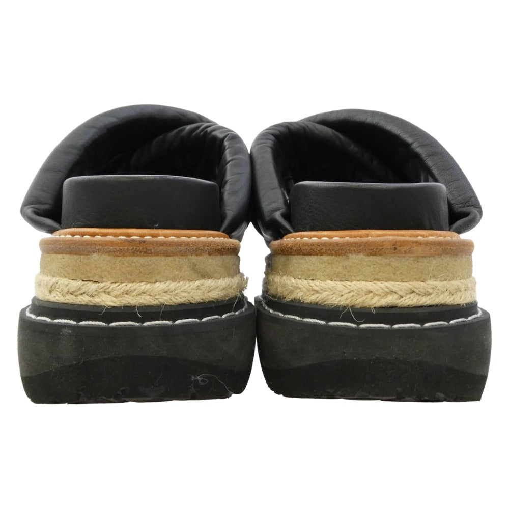 Sacai サカイ 20-04954 Multiple Sole Sandals 厚底 サンダル ブラック系 36【中古】