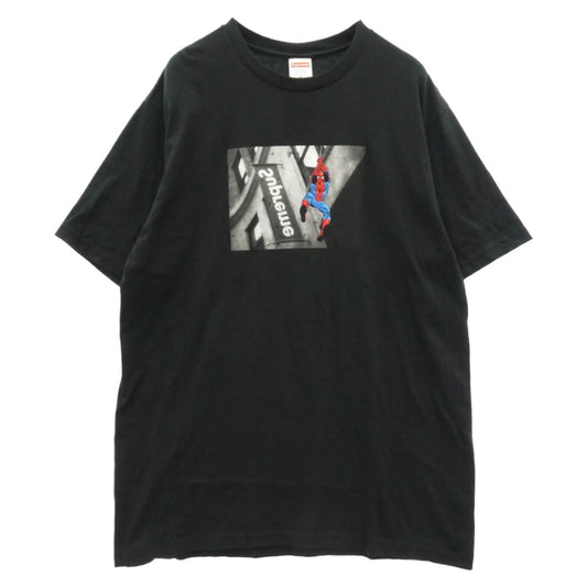 Supreme シュプリーム 26SS × Spider-Man Tee スパイダーマン グラフィック コットン 半袖 Tシャツ ブラック系 M【中古】