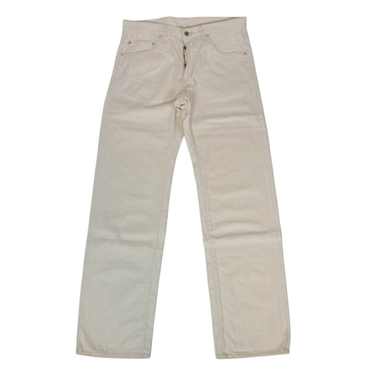 ONI DENIM 鬼デニム ONI271-ECRU 12.4oz Organic Cotton Ecru Denim Wide Straight オーガニックコットン ホワイトデニム ワイドストレート デニム パンツ W34 ホワイト系 34【極上美品】【中古】