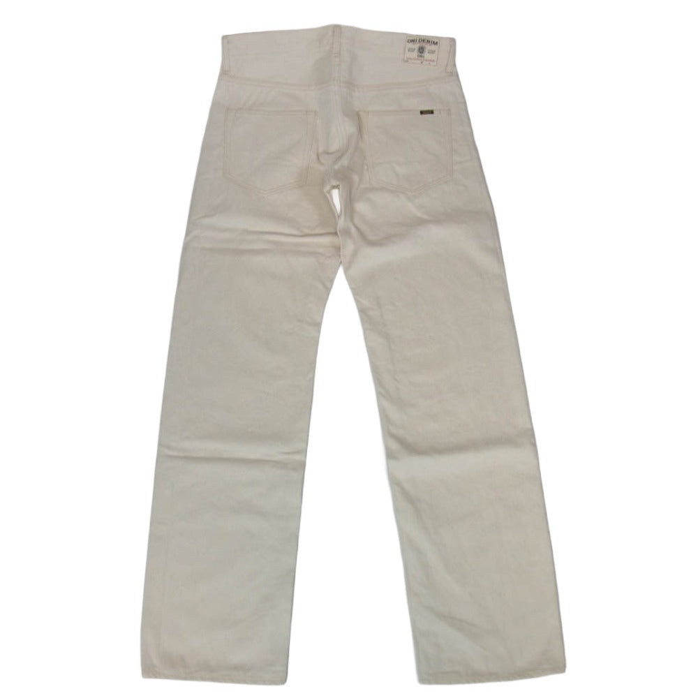 ONI DENIM 鬼デニム ONI271-ECRU 12.4oz Organic Cotton Ecru Denim Wide Straight オーガニックコットン ホワイトデニム ワイドストレート デニム パンツ W34 ホワイト系 34【極上美品】【中古】