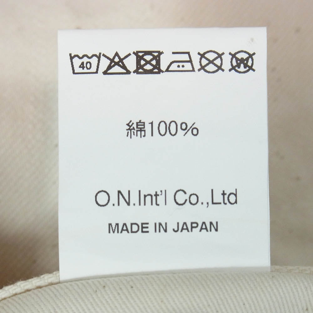 ONI DENIM 鬼デニム ONI271-ECRU 12.4oz Organic Cotton Ecru Denim Wide Straight オーガニックコットン ホワイトデニム ワイドストレート デニム パンツ W34 ホワイト系 34【極上美品】【中古】