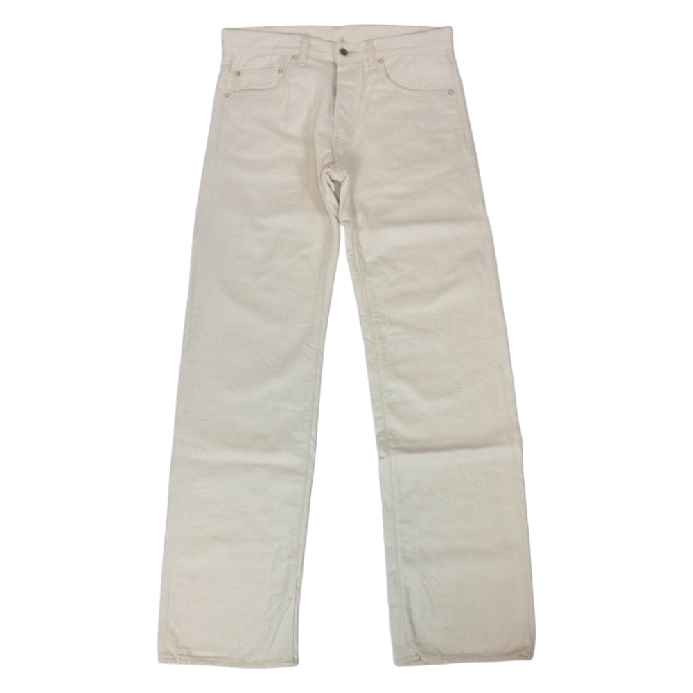 ONI DENIM 鬼デニム ONI271-ECRU 12.4oz Organic Cotton Ecru Denim Wide Straight オーガニックコットン ホワイトデニム ワイドストレート デニム パンツ W32 ホワイト系 32【極上美品】【中古】