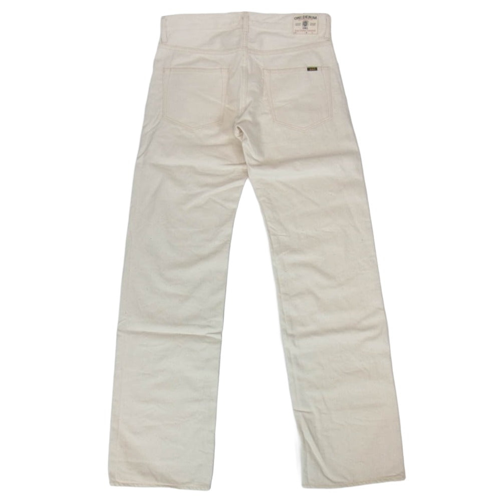 ONI DENIM 鬼デニム ONI271-ECRU 12.4oz Organic Cotton Ecru Denim Wide Straight オーガニックコットン ホワイトデニム ワイドストレート デニム パンツ W32 ホワイト系 32【極上美品】【中古】
