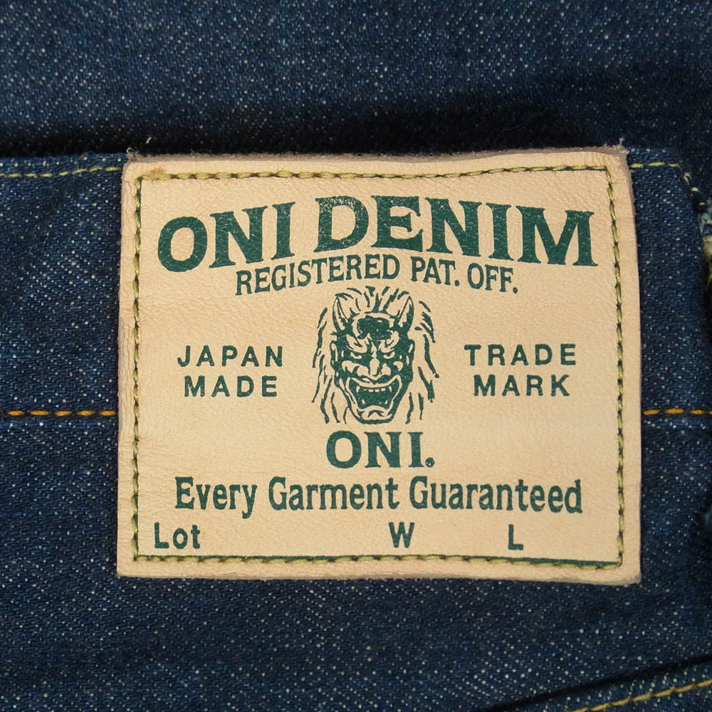 ONI DENIM 鬼デニム ONI-270 ishikawadai 15oz 石川台デニム レギュラーストレート ジーンズ デニム パンツ W31 インディゴブルー系 31【極上美品】【中古】