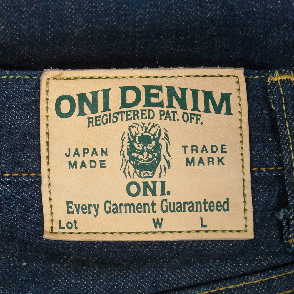 ONI DENIM 鬼デニム ONI-270 ishikawadai 15oz 石川台デニム レギュラーストレート ジーンズ デニム パンツ W33 インディゴブルー系 33【極上美品】【中古】
