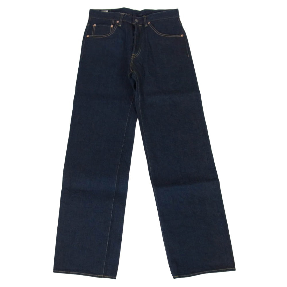 ONI DENIM 鬼デニム ONI200ZR-OLV Secret Denim weft Olive Wide Straight 20oz シークレットデニム 緯糸オリーブ ワイドストレート デニム パンツ W32 インディゴブルー系 32【極上美品】【中古】