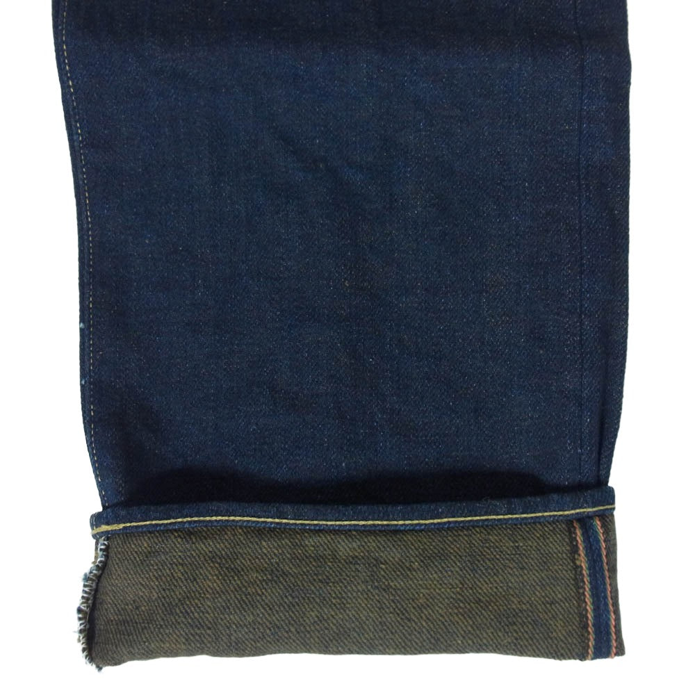 ONI DENIM 鬼デニム ONI200ZR-OLV Secret Denim weft Olive Wide Straight 20oz シークレットデニム 緯糸オリーブ ワイドストレート デニム パンツ W32 インディゴブルー系 32【極上美品】【中古】