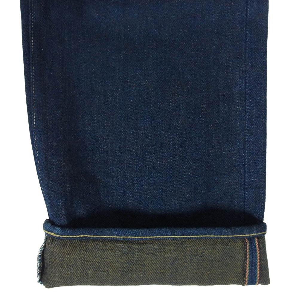 ONI DENIM 鬼デニム ONI200ZR-OLV Secret Denim weft Olive Wide Straight 20oz シークレットデニム 緯糸オリーブ ワイドストレート デニム パンツ W29 インディゴブルー系 29【極上美品】【中古】