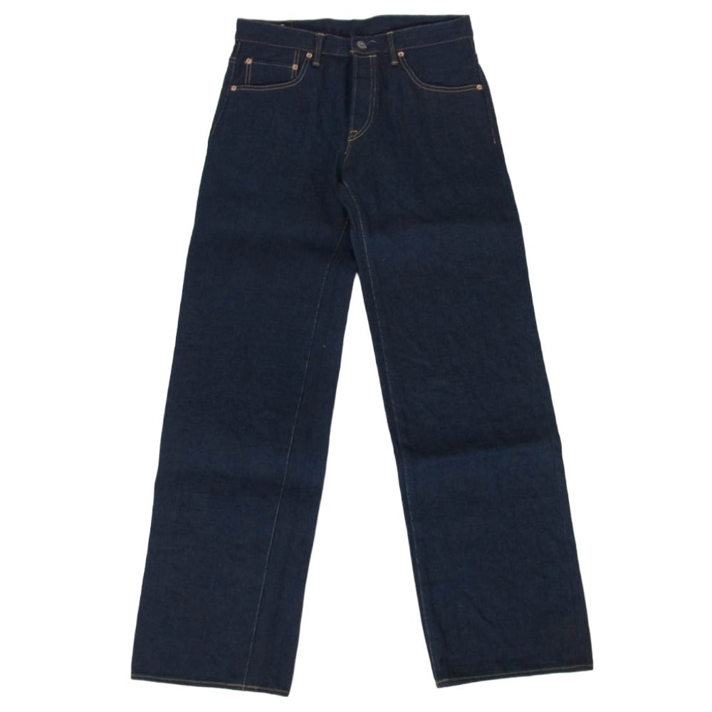 ONI DENIM 鬼デニム ONI200ZR-OLV Secret Denim weft Olive Wide Straight 20oz シークレットデニム 緯糸オリーブ ワイドストレート デニム パンツ W33 インディゴブルー系 33【極上美品】【中古】