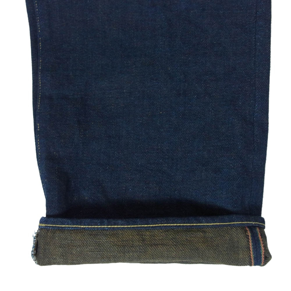 ONI DENIM 鬼デニム ONI200ZR-OLV Secret Denim weft Olive Wide Straight 20oz シークレットデニム 緯糸オリーブ ワイドストレート デニム パンツ W33 インディゴブルー系 33【極上美品】【中古】