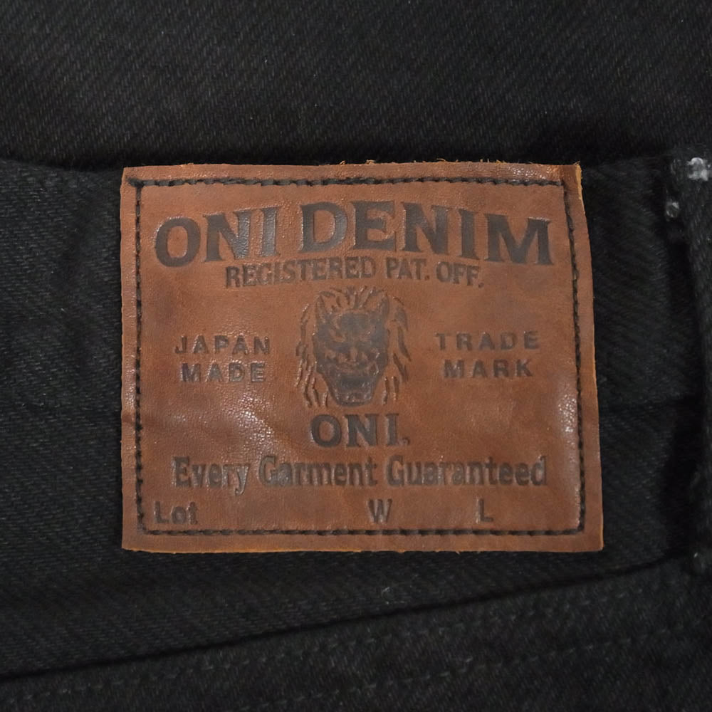 ONI DENIM 鬼デニム ONI288ZR-BKBK 20oz シークレット ブラックデニム レギュラーストレート デニム パンツ W34 ブラック系 34【極上美品】【中古】