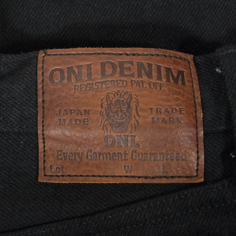ONI DENIM 鬼デニム ONI288ZR-BKBK 20oz シークレット ブラックデニム レギュラーストレート デニム パンツ W31 ブラック系 31【極上美品】【中古】
