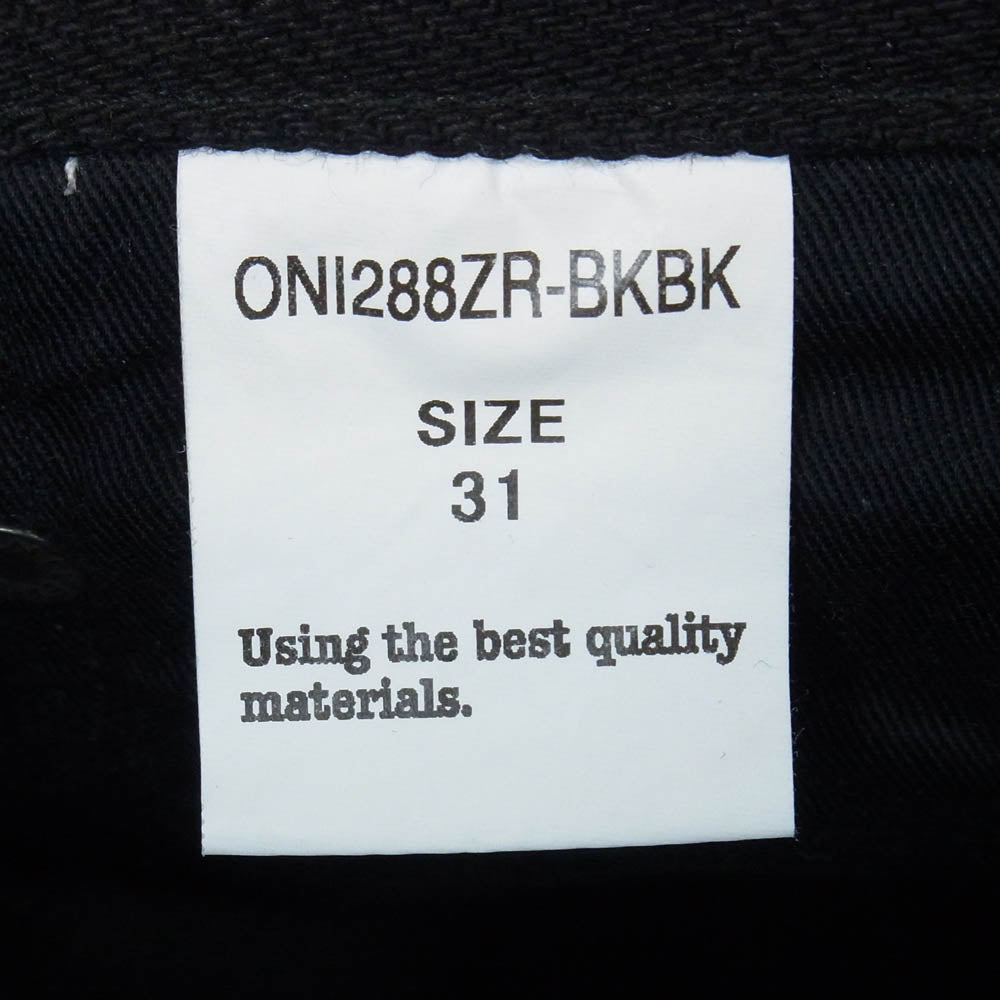 ONI DENIM 鬼デニム ONI288ZR-BKBK 20oz シークレット ブラックデニム レギュラーストレート デニム パンツ W31 ブラック系 31【極上美品】【中古】