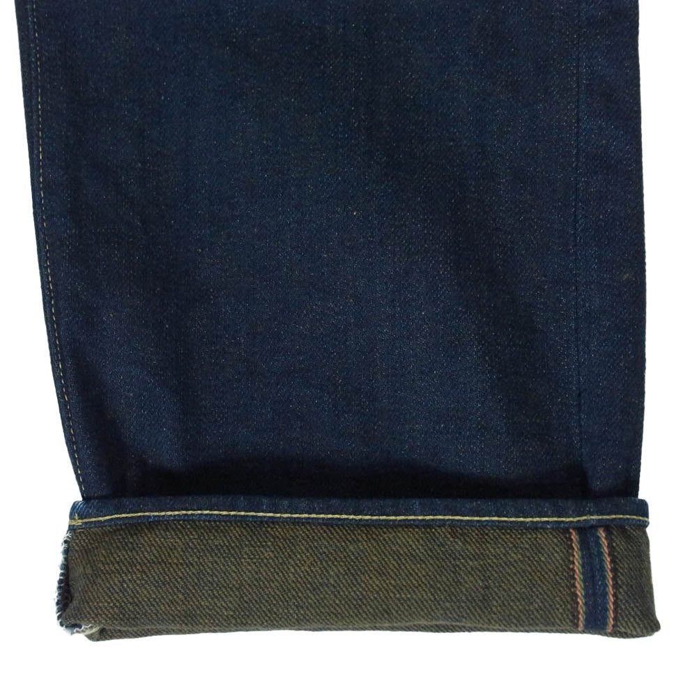 ONI DENIM 鬼デニム ONI200ZR-OLV Secret Denim weft Olive Wide Straight 20oz シークレットデニム 緯糸オリーブ ワイドストレート デニム パンツ W31 インディゴブルー系 31【極上美品】【中古】