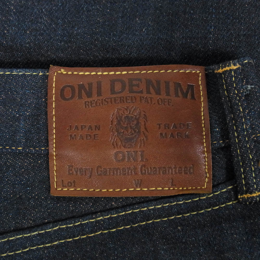 ONI DENIM 鬼デニム ONI288ZR-LBR 20oz Secret Denim weft Light Brown Regular Straight 0oz シークレットデニム 緯糸ライトブラウン ジーンズ デニムパンツ インディゴブルー系 34【極上美品】【中古】