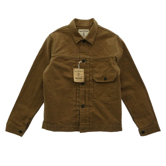 ONI DENIM 鬼デニム ONI-01507L-HOX-BRK 13oz Sulfur dye Heavy Oxford Brown Khaki Type 1 Jacket 硫化ヘビーオックス 1stタイプ ジャケット ブラウン系 40【新古品】【未使用】【中古】