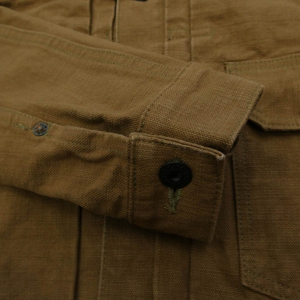 ONI DENIM 鬼デニム ONI-01507L-HOX-BRK 13oz Sulfur dye Heavy Oxford Brown Khaki Type 1 Jacket 硫化ヘビーオックス 1stタイプ ジャケット ブラウン系 40【新古品】【未使用】【中古】