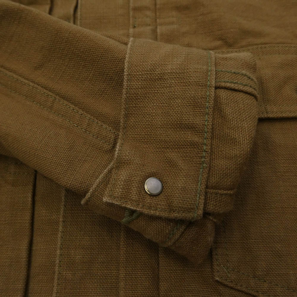 ONI DENIM 鬼デニム ONI-01507L-HOX-BRK 13oz Sulfur dye Heavy Oxford Brown Khaki Type 1 Jacket 硫化ヘビーオックス 1stタイプ ジャケット ブラウン系 40【新古品】【未使用】【中古】
