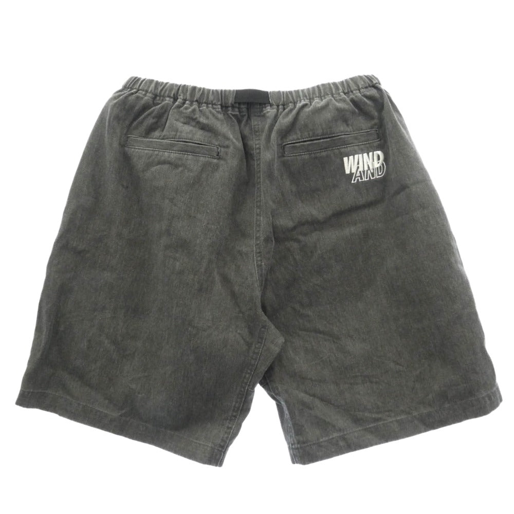 WIND AND SEA ウィンダンシー WDS-O-ESPT-25-Q3-PT-01 ESS SEA SHORTS エッセンシャルシー ショーツ コットン ショートパンツ ブラック系 XL【中古】
