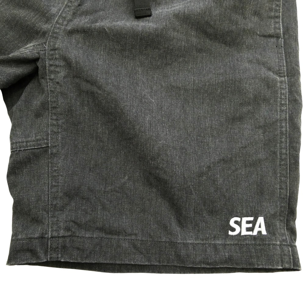 WIND AND SEA ウィンダンシー WDS-O-ESPT-25-Q3-PT-01 ESS SEA SHORTS エッセンシャルシー ショーツ コットン ショートパンツ ブラック系 XL【中古】
