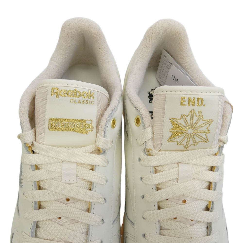 Reebok リーボック × The Streets By End. Classic Leather ストリートバイエンド クラシックレザー スニーカー ホワイト系 27.5cm【新古品】【未使用】【中古】