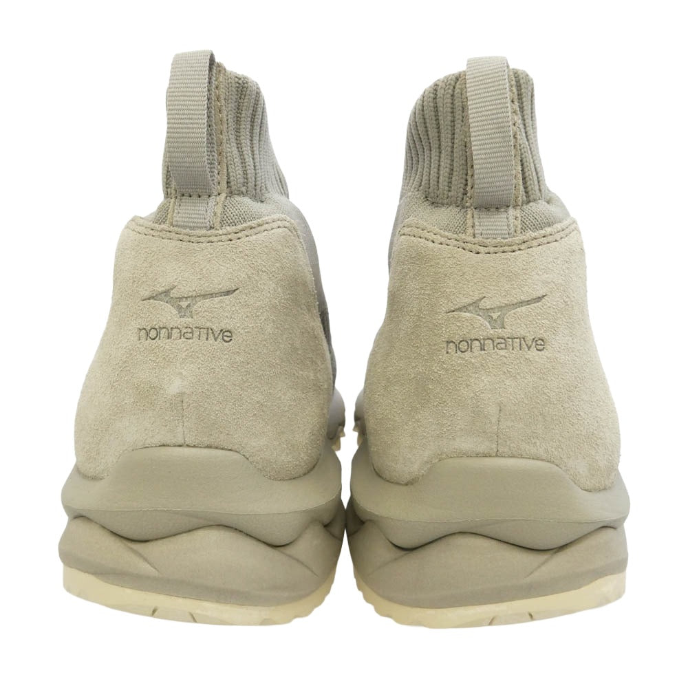 Mizuno ミズノ nonnative ノンネイティブ WAVE MUJIN TL MID GTX nonnative VINTAGE KHAKI ゴアテックス ノンネイティブ スニーカー グレー系 28cm【極上美品】【中古】