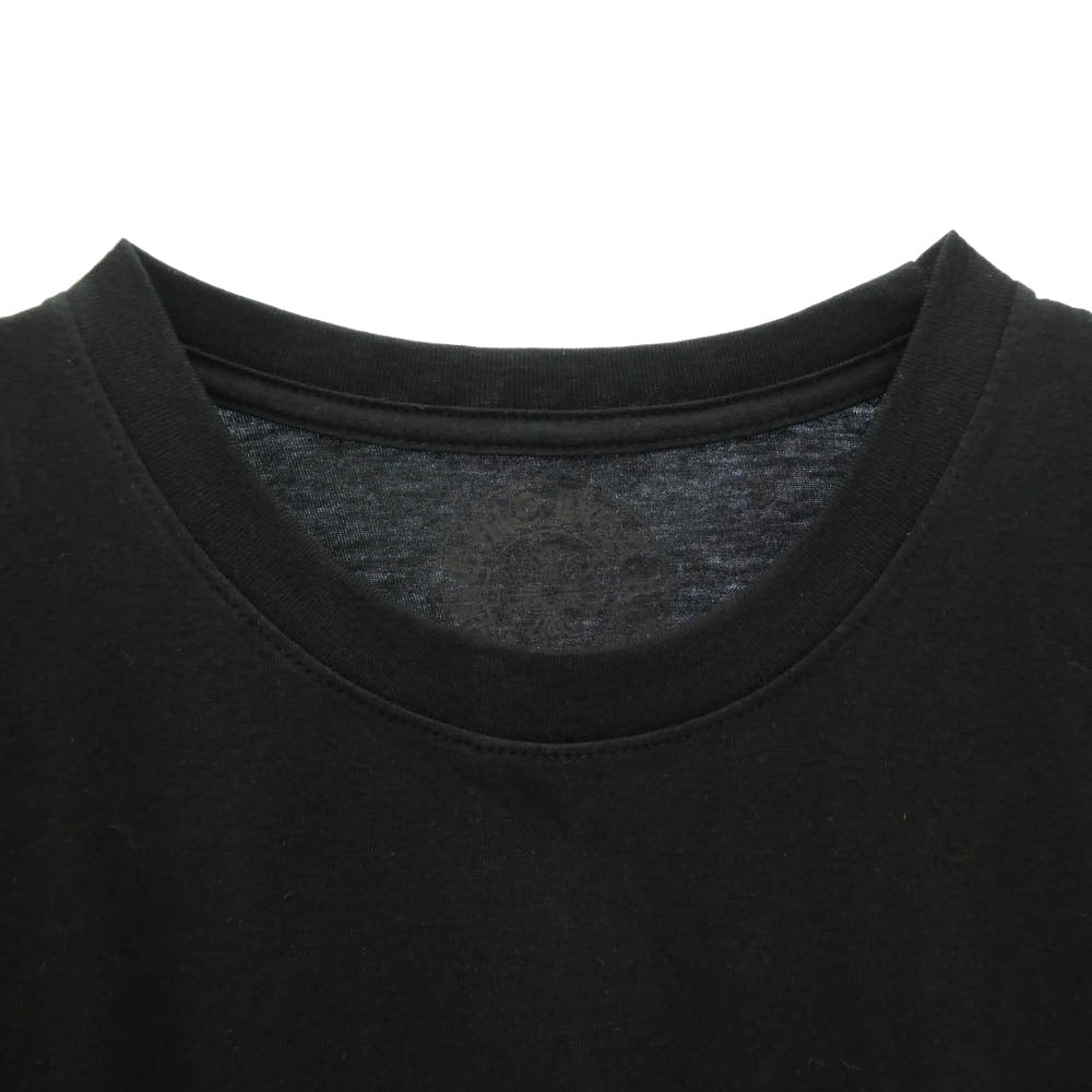 CHROME HEARTS クロムハーツ（原本無） 国内正規品 スクロール ラベル ポケット プリント 半袖 Tシャツ ブラック系 L【美品】【中古】